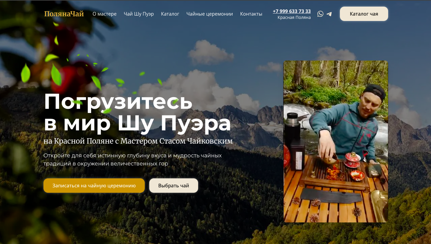 Шаблон сайта для магазина китайского чая